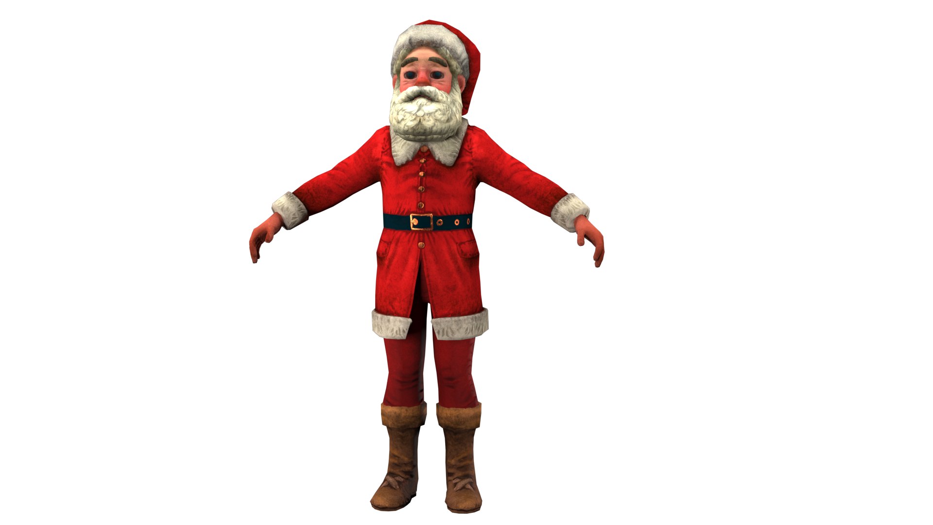 Santa Claus Rig High-poly Textured 3D Model - TurboSquid 2346989