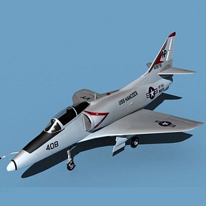 Douglas TA-4D Skyhawk V02 USN 3D model