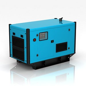 silent power generator 3d obj