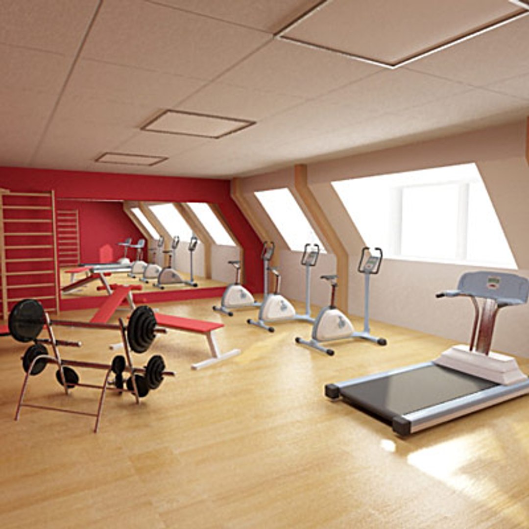3d medium gym model