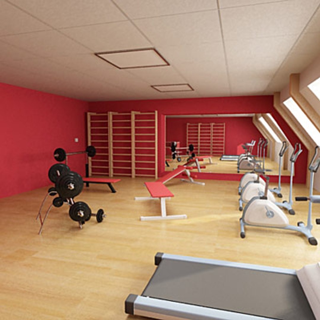 3d medium gym model