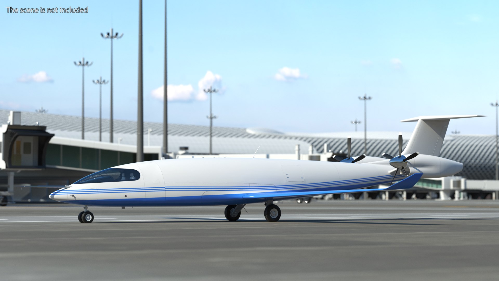 Electric Cargo Aircraft Rigged for Maya 3D model preview