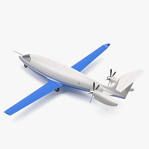 Electric Cargo Aircraft Rigged for Maya 3D