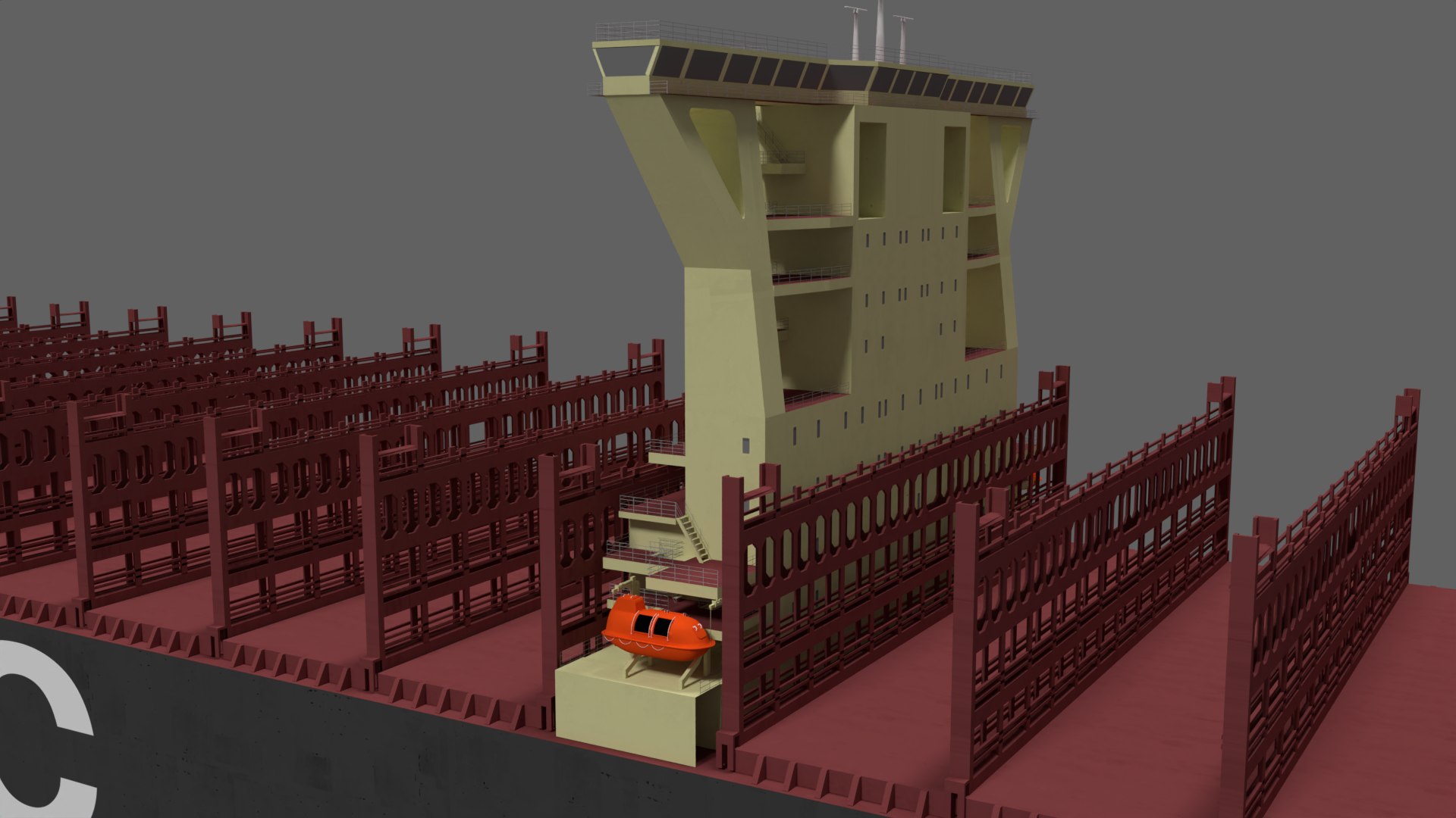MSC Irina Container Ship Lowpoly 3D Model TurboSquid 2057117