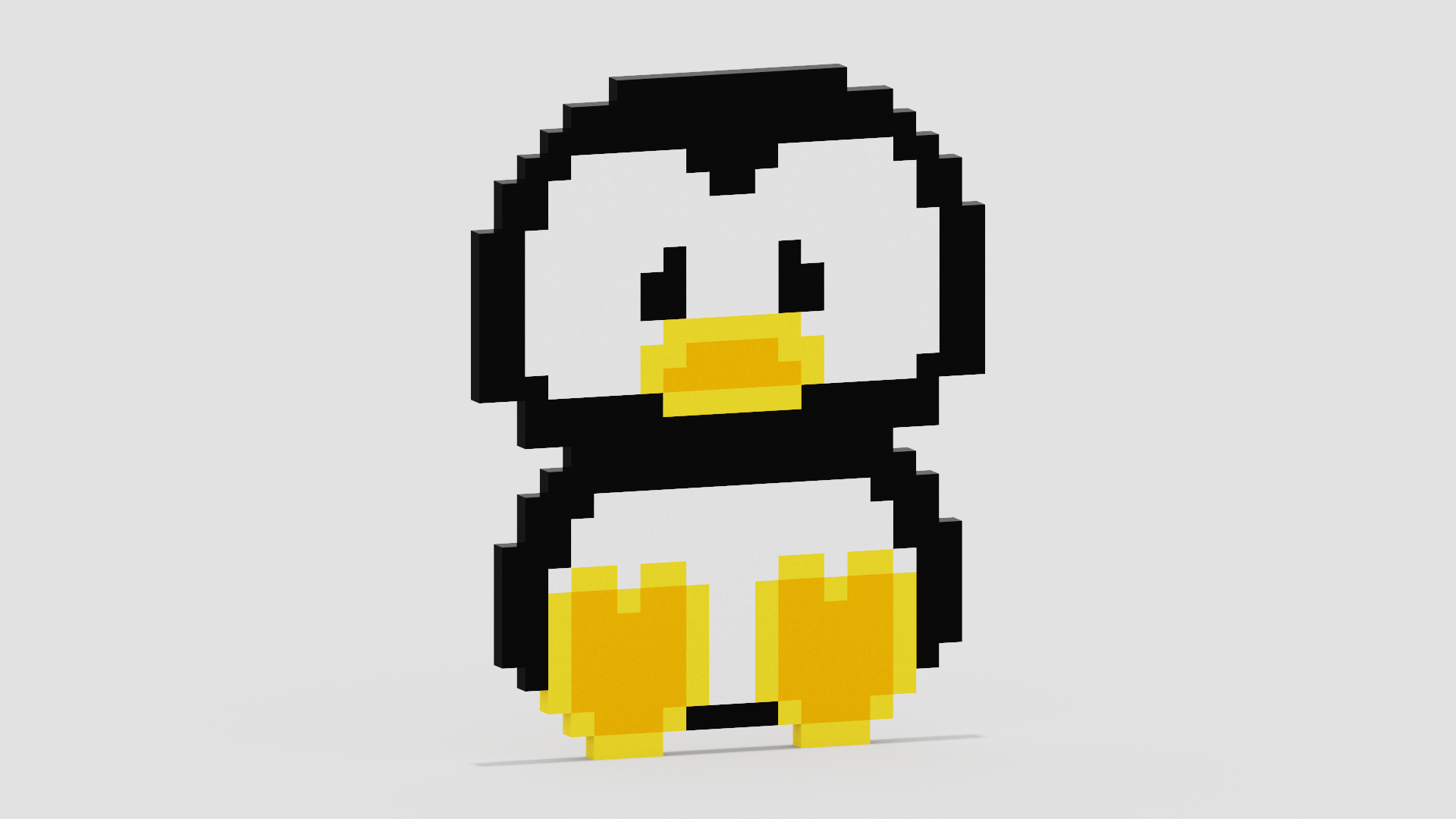 Pixel Penguin Symbol 3d Model - Turbosquid 1902245