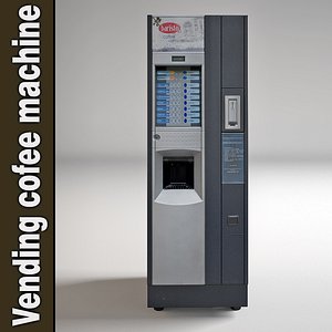 low-poly vending cofee machine 3d model
