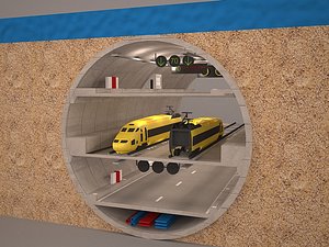 tunnel subway eurasia 3D model