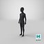 3D child mannequin dark standing