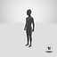 3D child mannequin dark standing