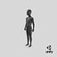3D child mannequin dark standing