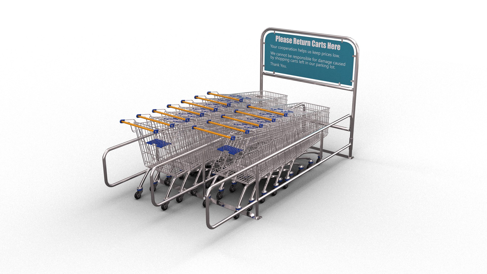 Shopping Cart Return 3D Model TurboSquid 2025140