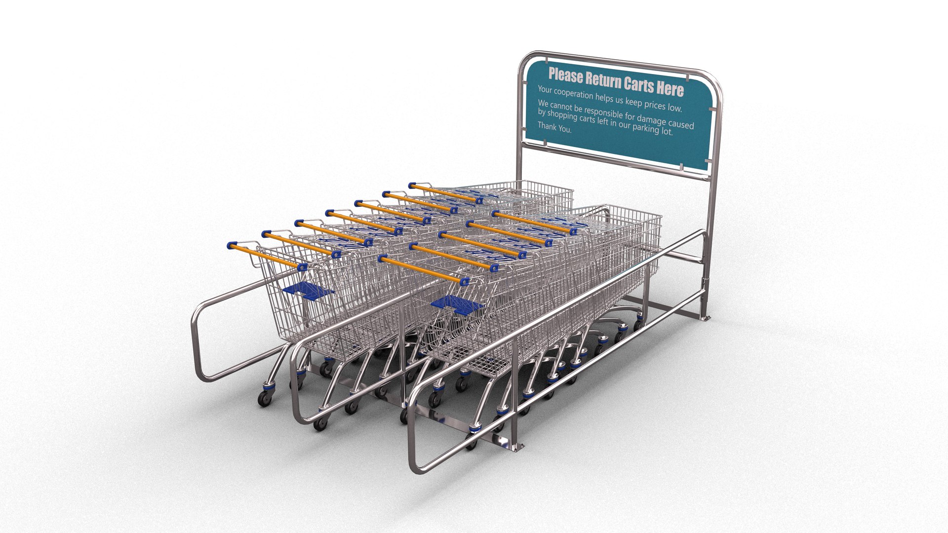 Shopping Cart Return 3D Model TurboSquid 2025140