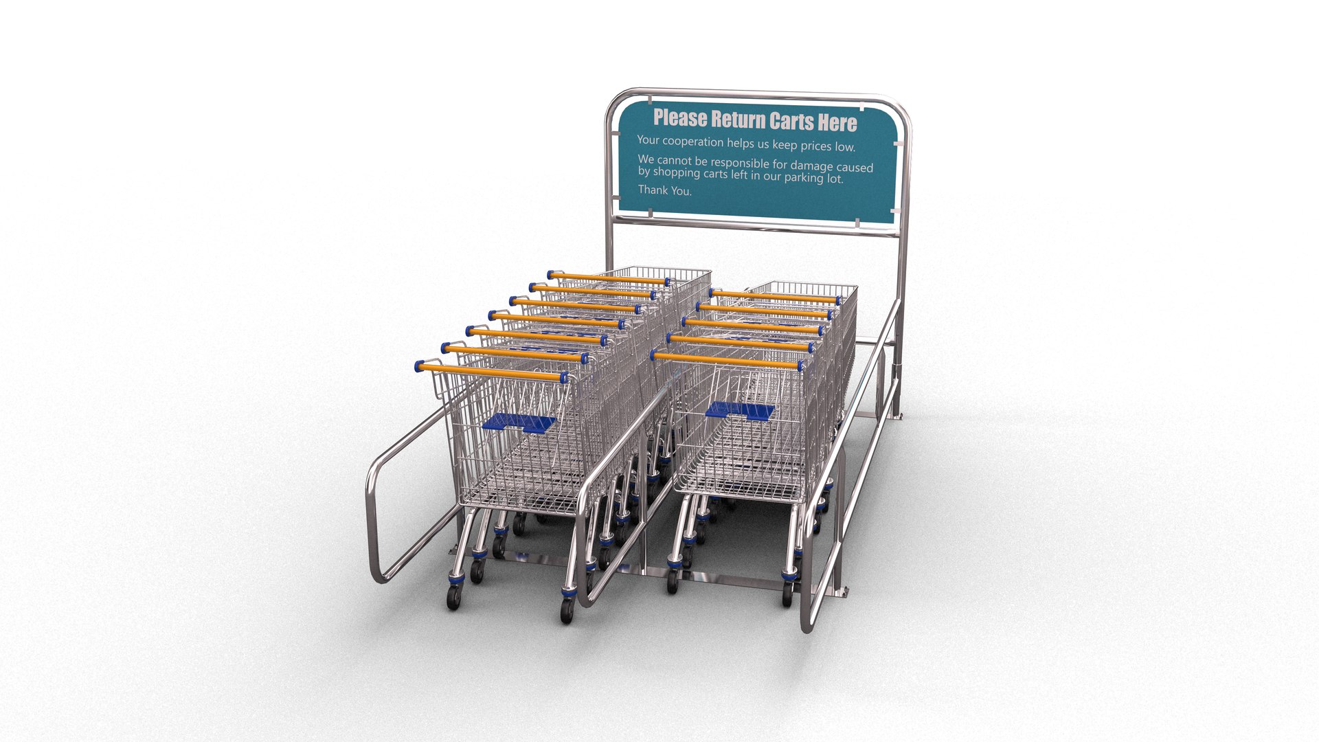 Shopping Cart Return 3D Model TurboSquid 2025140