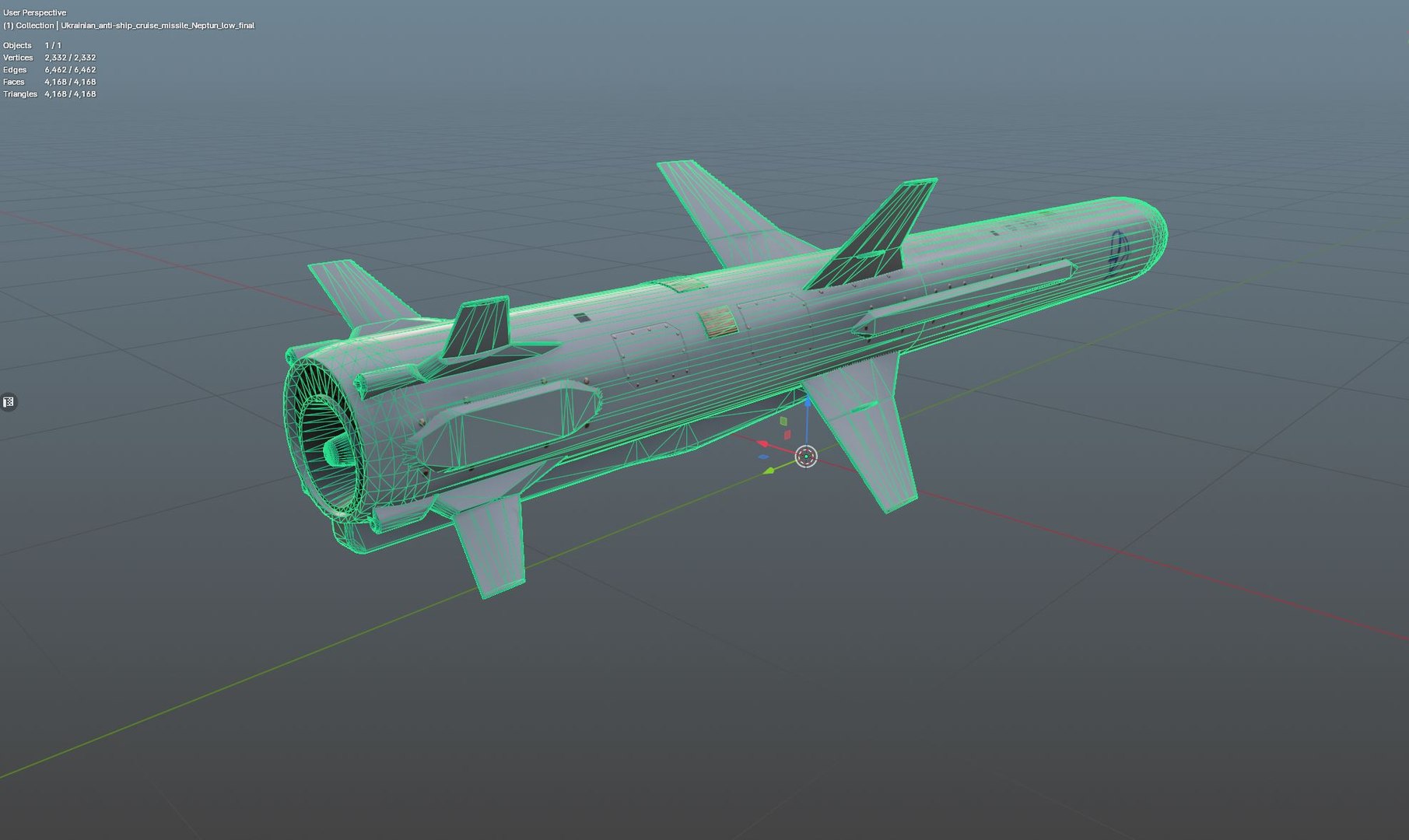 3D model Ukrainian subsonic cruise missile R-360 Neptune Low-poly https://p.turbosquid.com/ts-thumb/Kp/uQBXtg/Hb/34414/jpg/1742071711/1920x1080/fit_q87/556e4b1ff7253964b5e0d639a8899f63d2ae253d/34414.jpg