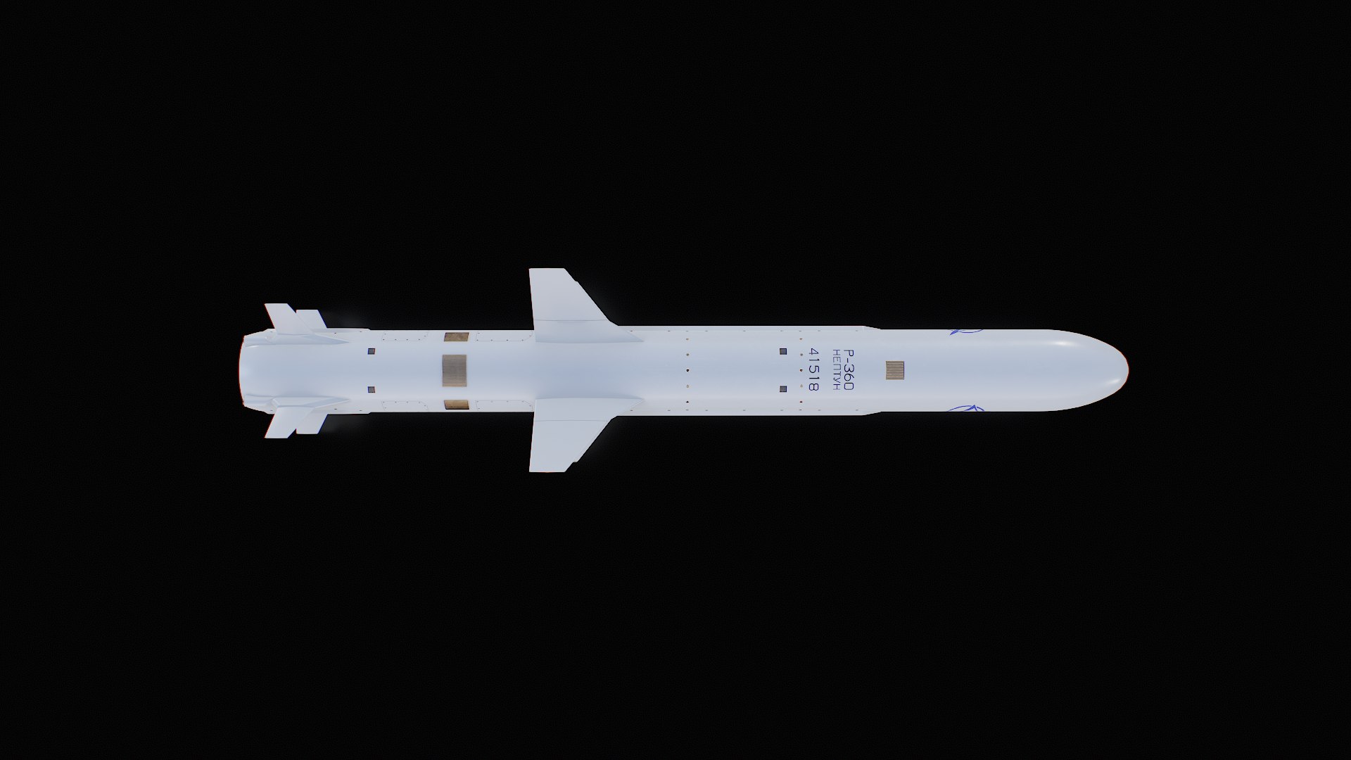 3D model Ukrainian subsonic cruise missile R-360 Neptune Low-poly https://p.turbosquid.com/ts-thumb/Kp/uQBXtg/s4/untitled_003/png/1742071717/1920x1080/fit_q87/97d891d56991674b70dd0ab50a8c4e4a4eceaf78/untitled_003.jpg