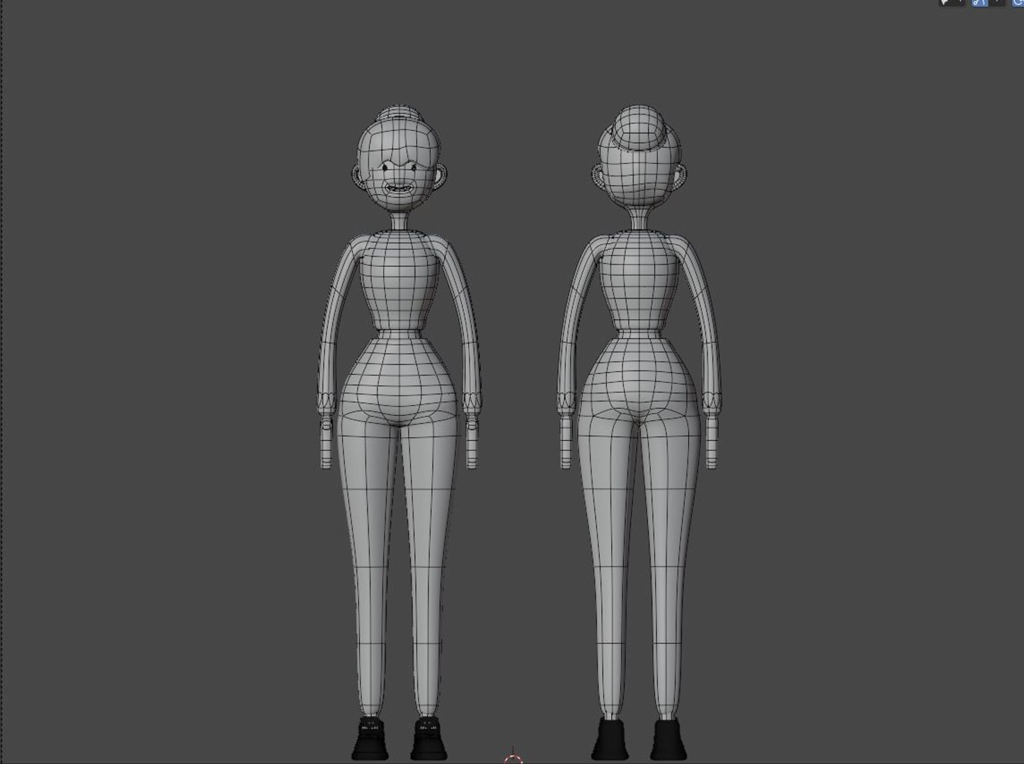 3D Male And Female Cartoon Characters Base Mesh Model - TurboSquid 1739488