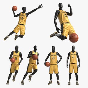Male in Basketball Uniform in Action