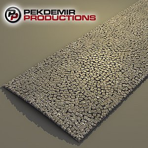 3ds max cobblestones road
