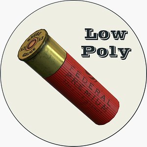 Shotgun Shell Low Poly