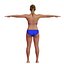 Jeune femme blonde en maillot de bain