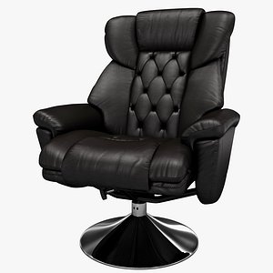 3ds max deluxe leather recliner chair