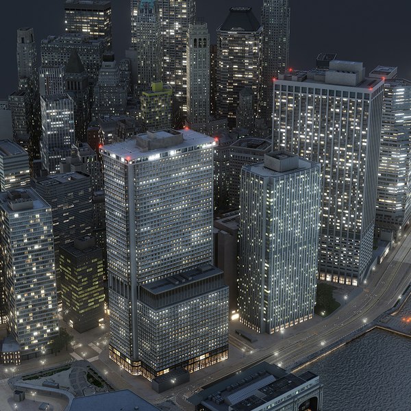 3D manhattan lower part02 night