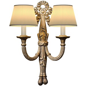3D model Brass Romantic Antique wall lamp sconce Light English classics 3D model