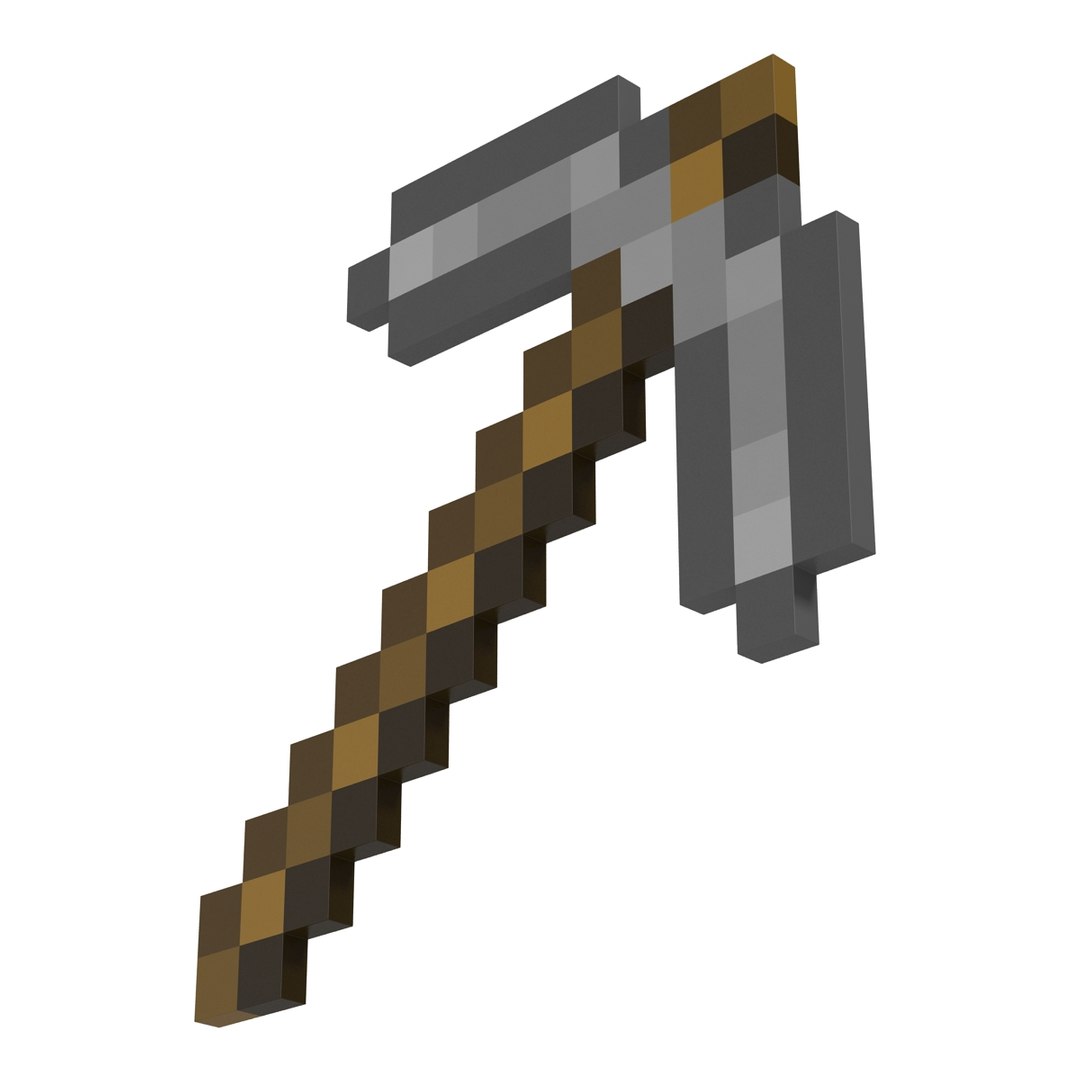 3d Minecraft Pickaxe Model