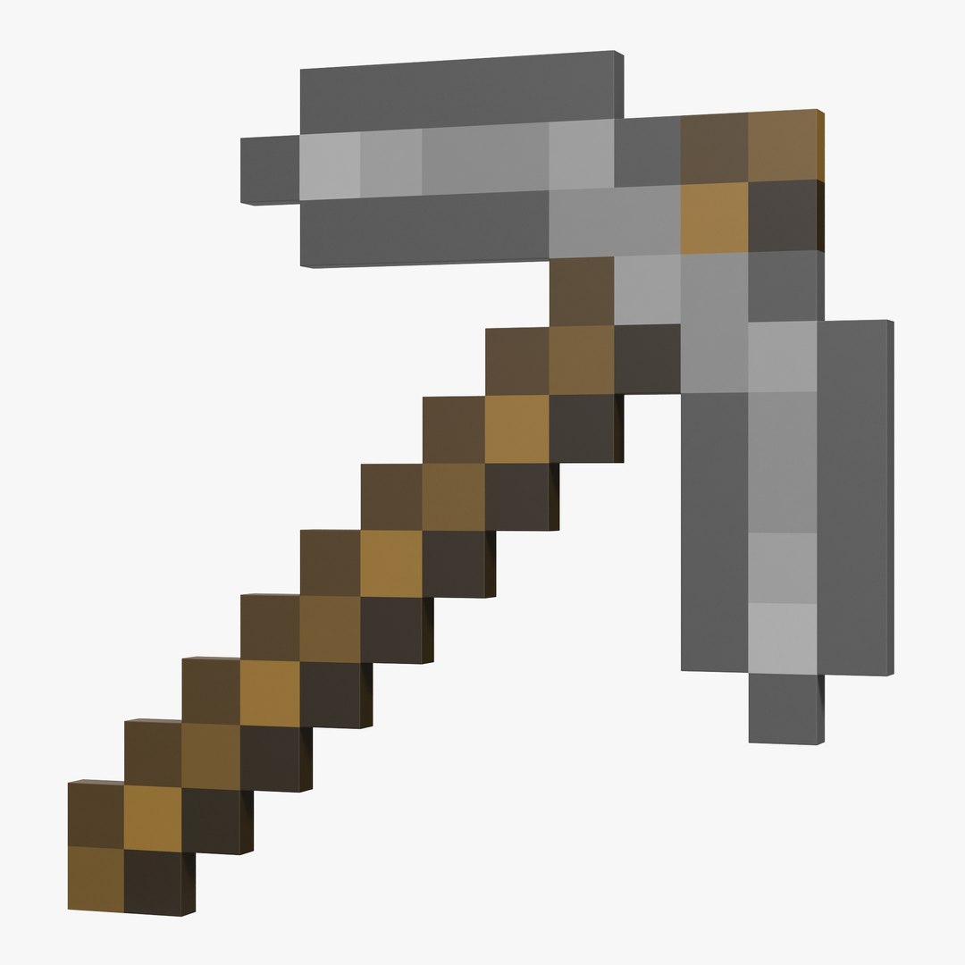 Minecraft Pickaxe 3D Model 3D model preview