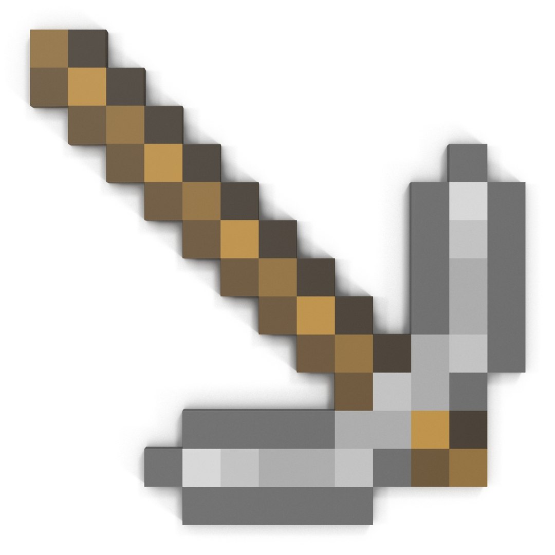 3d Minecraft Pickaxe Model