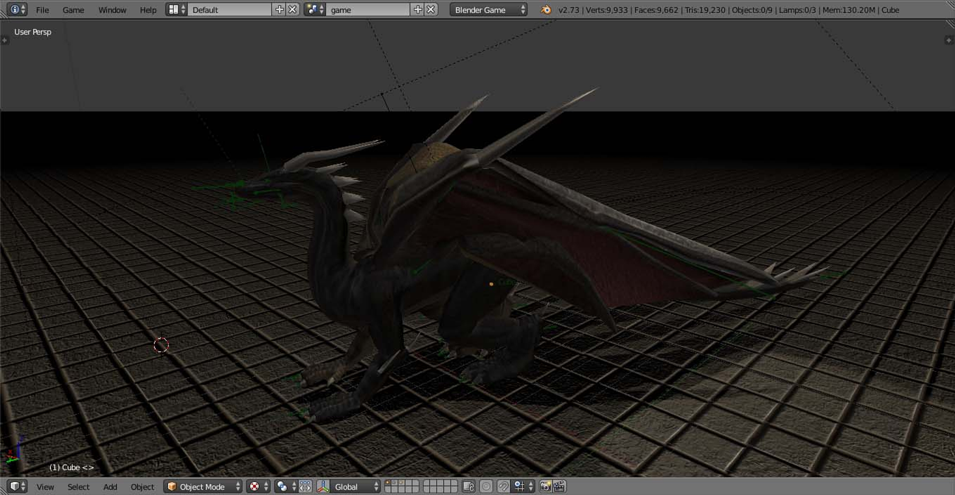 3d Dragon Rigged Blender Model