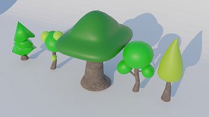 simple lowpoly tree model