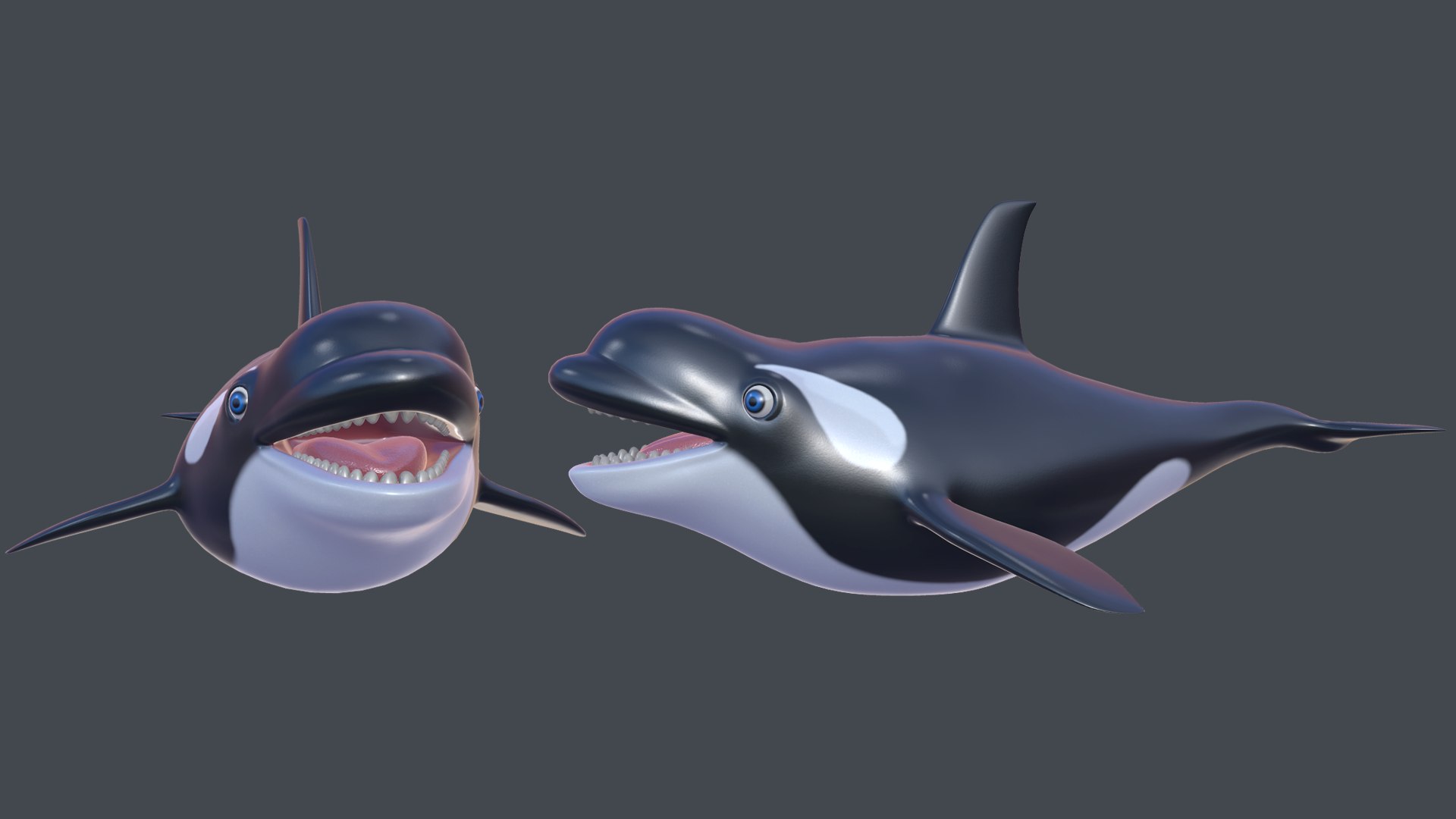 3D Cartoon Killer Whale Model - TurboSquid 1245438