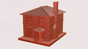 Miniature Traditional House 3D Printable Home Model 3D print model 3D