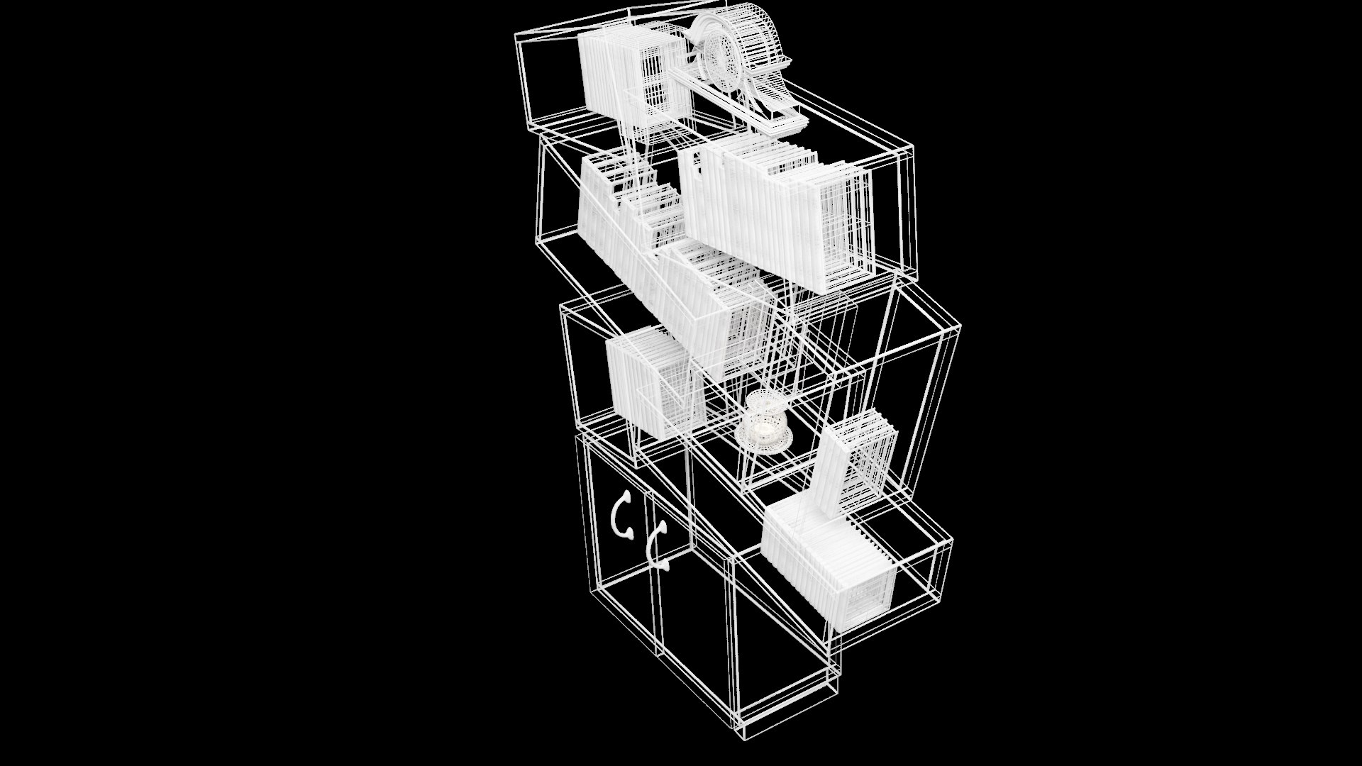 Render Bookshelf Tectonic Bookcase With Books 3D Model - TurboSquid 1953247
