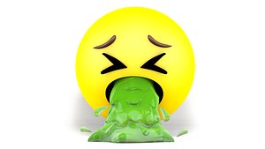 emoji vomit 3D model