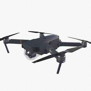 DJI Mavic pro quadcopter low-poly