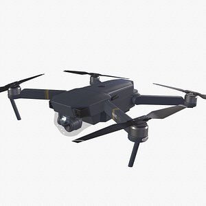 DJI Mavic pro quadcopter low-poly