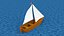 Sailboat OBJ 3D model