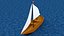 Sailboat OBJ 3D model