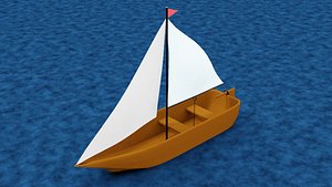 Sailboat OBJ 3D model