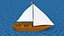 Sailboat OBJ 3D model