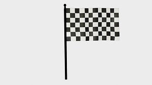 3D racing flag model