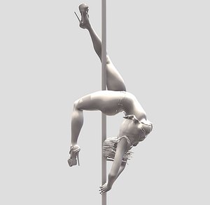 3D Stripper Poledance 3d printable model