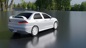 mobile spoiler exhaust 3D model