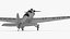 A-50 Junior Junkers Airplane Rigged 3D model