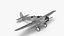 A-50 Junior Junkers Airplane Rigged 3D model