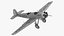 A-50 Junior Junkers Airplane Rigged 3D model