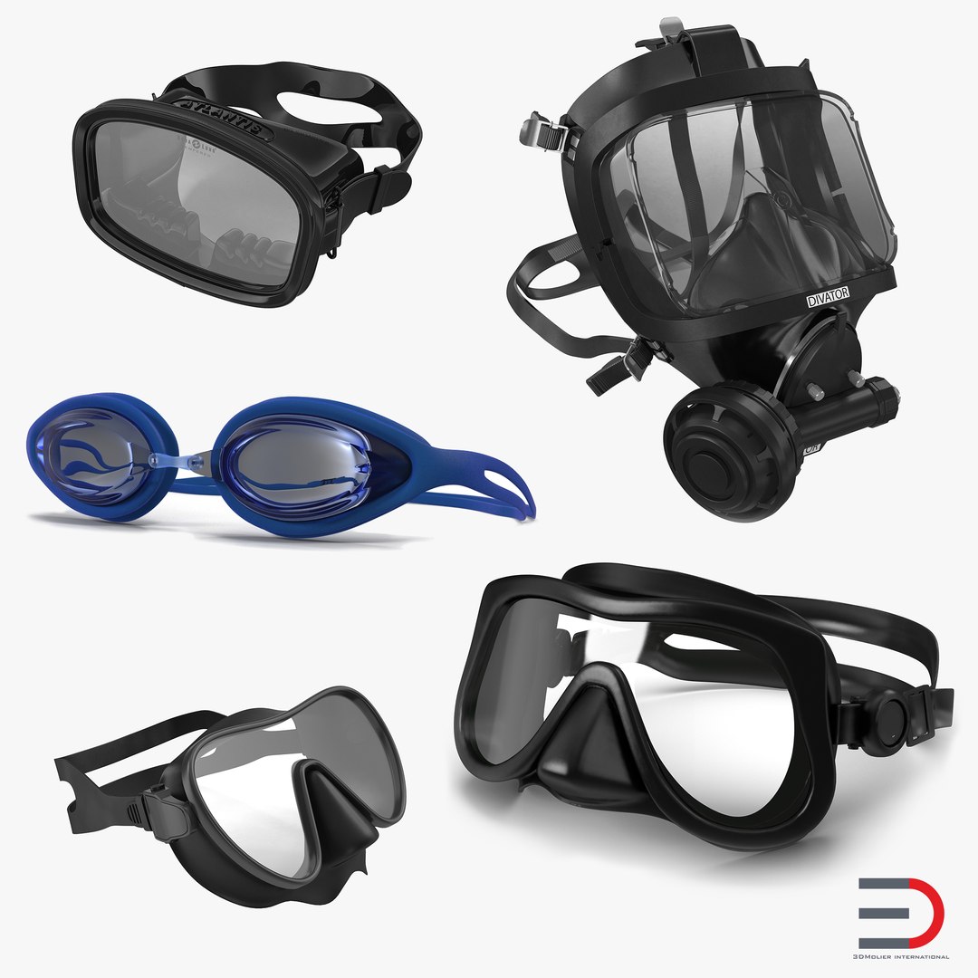 Scuba Masks 3D Models Collection 4 3D model preview