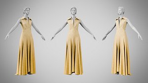 Dress 55 Caramel With Design